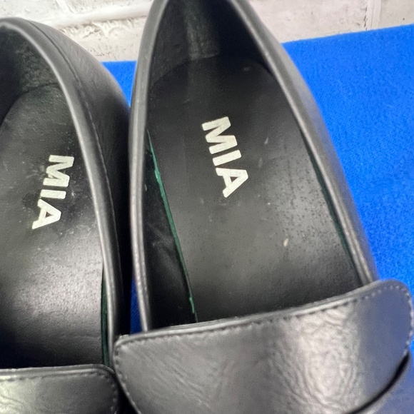 |•MIA•| 'Dalilah' Black Thick Platform Loafers Size 7 - Picture 8 of 12